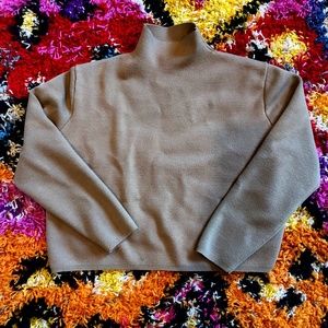 & other stories  Mock Neck (funnel neck) Cropped Sweatshirt